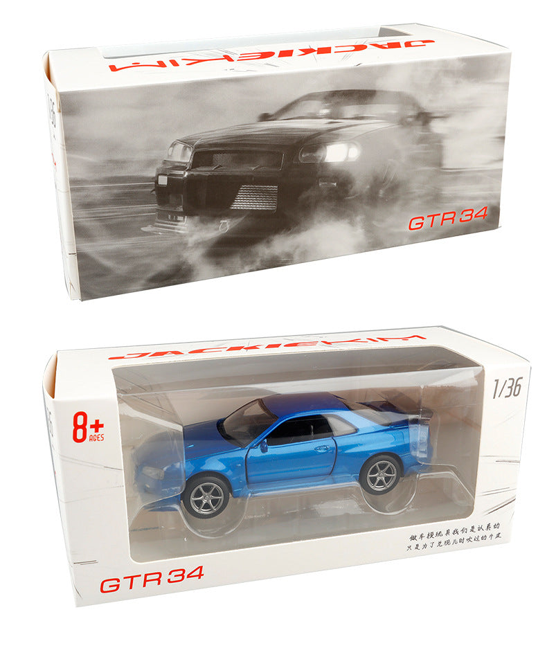 Nissan GTR R34 Alloy Car Model - Metal