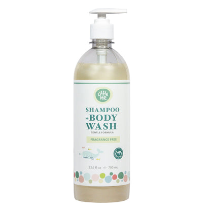 Little Me Shampoo + Body Wash Gentle Formula Head-to-Toe Baby & Newborn Wash & Shampoo Wash for Skin & Hair 23.6 fl oz Fragrance Free