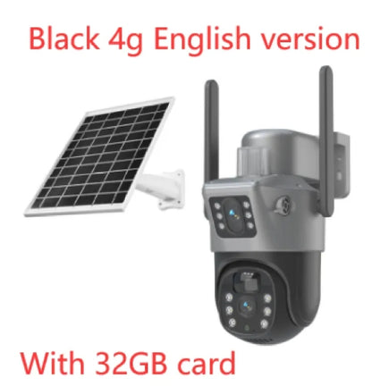 Solar powered Surveillance HD Camera App control Motion Detection Alerts