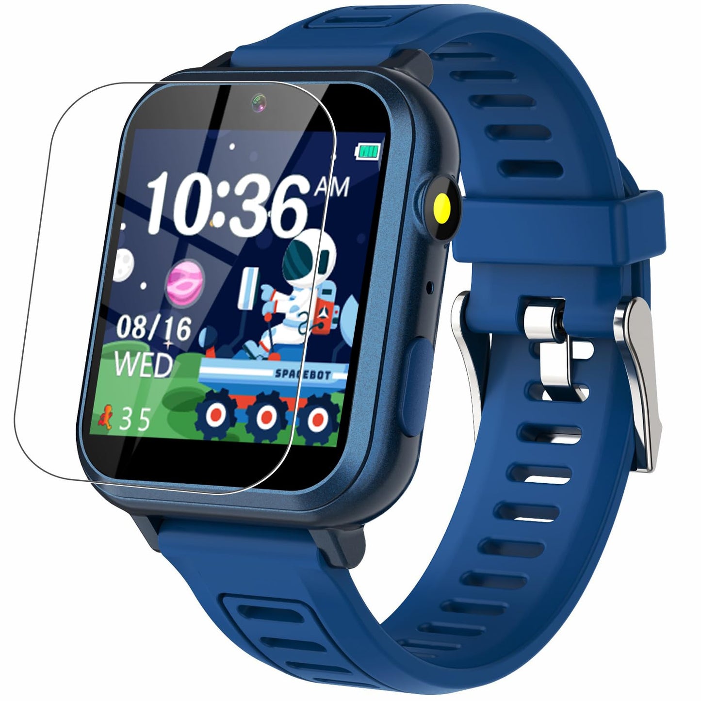 Wiszodet Kids Game Smart Watch with 24 Games HD Touchscreen Video Camera Music Player Pedometer Flashlight Alarm Clock Storybook Birthday Gifts for 5-12 Year Olds Boys Include Screen Protectors