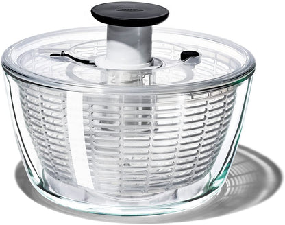 OXO Good Grips Glass Salad Spinner Large/6.22 Quart Clear
