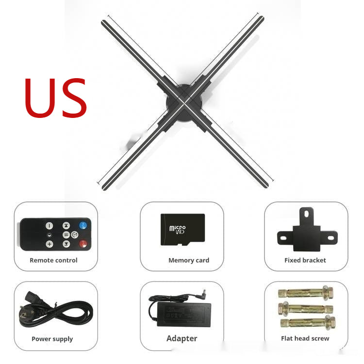 Holographic Rotating Fan Screen Projector 80cm