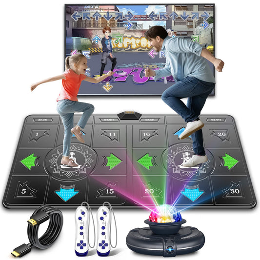 Dance Mat for Kids and Adults Exercise Fitness Dance Pad Game for TV Double User Wireless Dancing Mat Musical Electronic Dance Mats with HD Camera for Girls & Boys Ages 6+