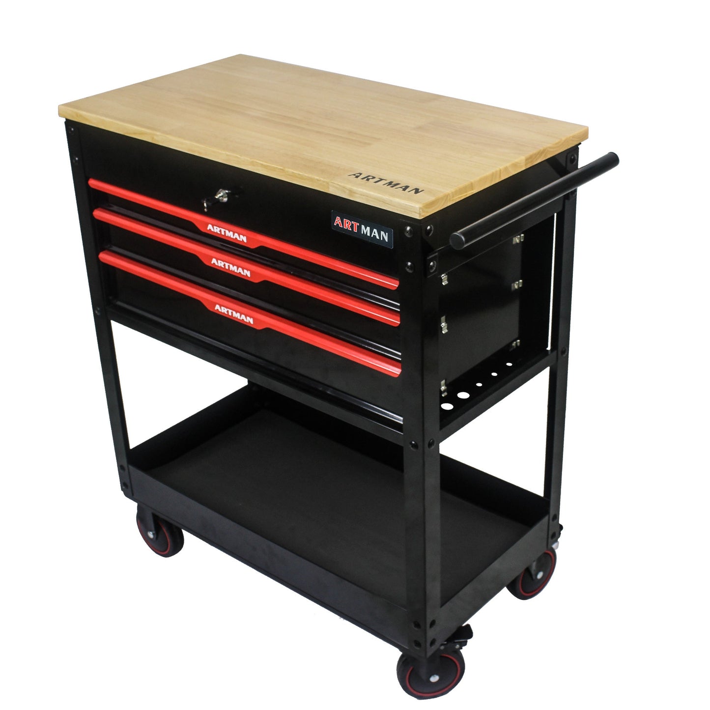 Steel Multi functions tool Cart 3 drawers garage hardware