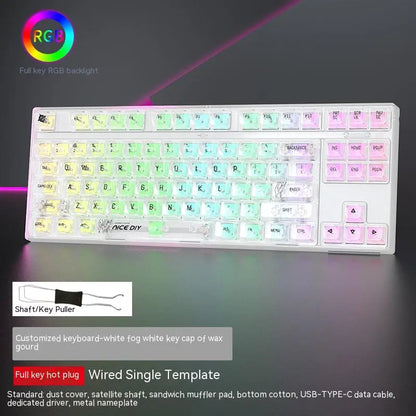 Swappable Axis Gaming Mechanical Keyboard 87 key USB RGB backlight