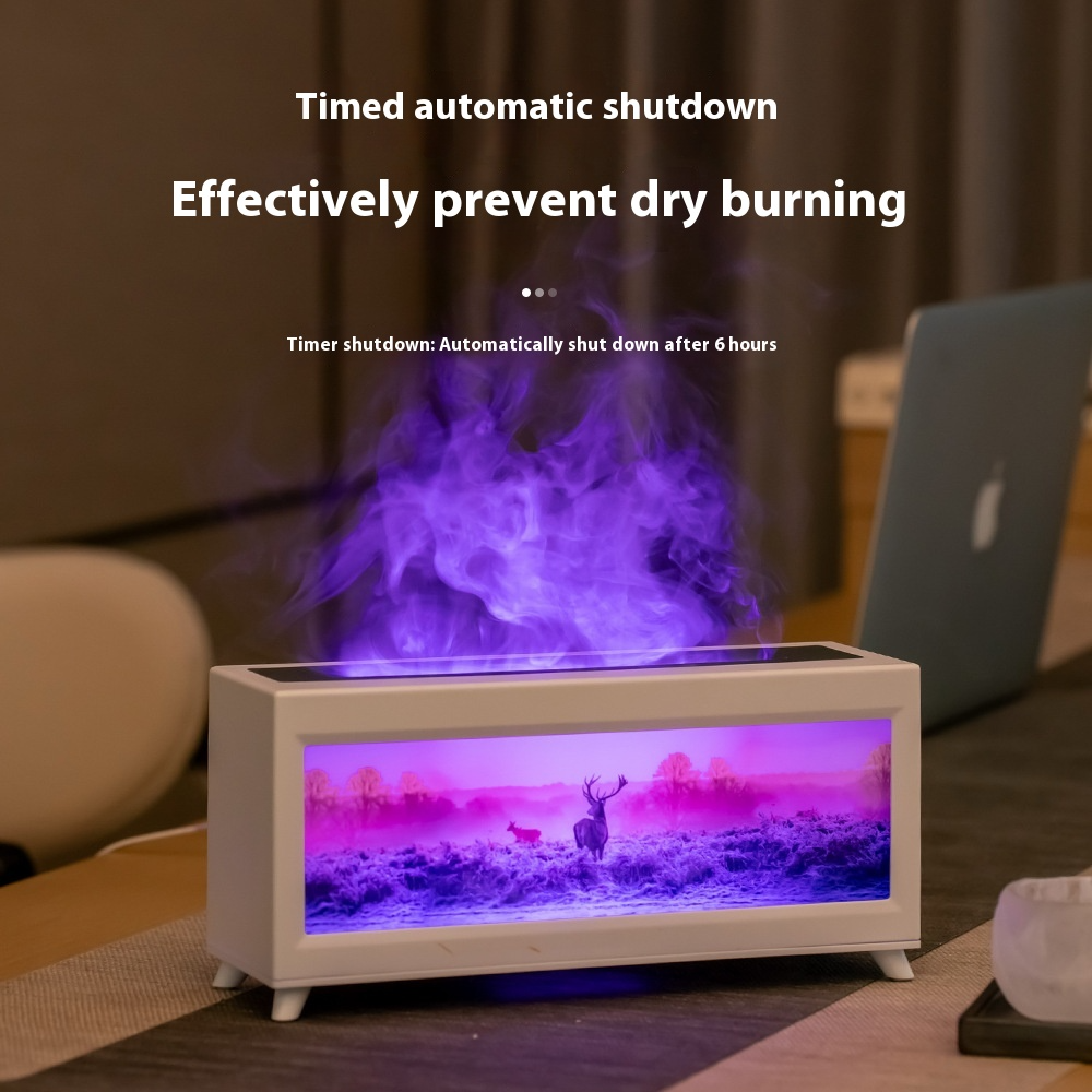 Fireplace Aromatherapy Humidifier decor flame effect led light usb powered