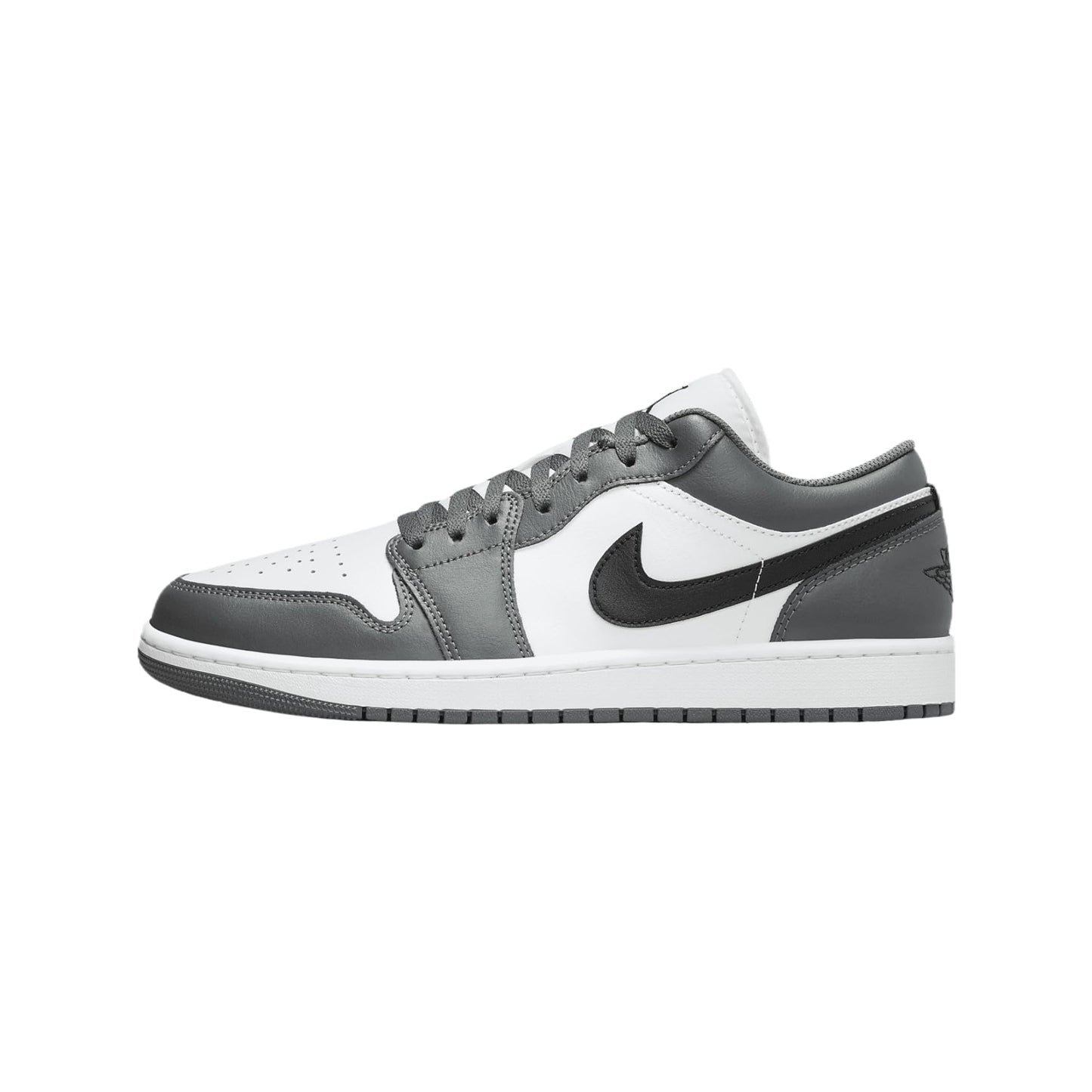 Jordan Mens 1 Low White/Black-Iron Grey (553558 152) - size 8