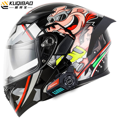 Cool Ride Anti-Fog Dual Lens Bluetooth Motorcycle Helmet