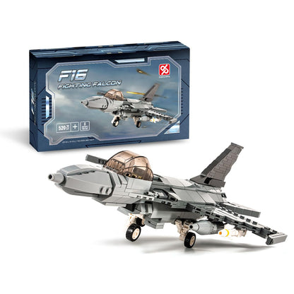 DAHONPA F-16 Fighting Falcon Military Army Airplane Building Bricks Set 520 Pieces Air-Force Build Blocks Toy Gift for Kid and Adult.