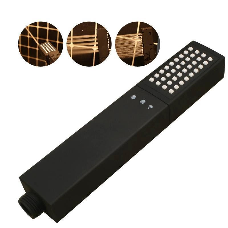Black 3-in-1 High-Pressure Shower Head with Spray Gun