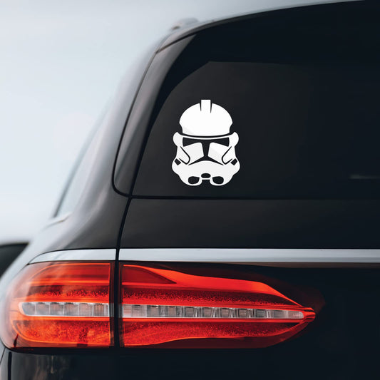 Star wars Clone Trooper Sticker Decal Notebook Car Laptop 4x5" (White)