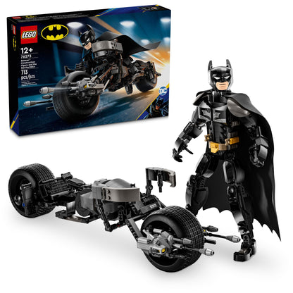 LEGO DC Batman: Batman Construction Figure & The Bat-Pod Bike The Dark Knight Action Figure and Batman Motorcycle Super Hero Toys Kids’ Adventure Playset Gift for Boys and Girls 76273