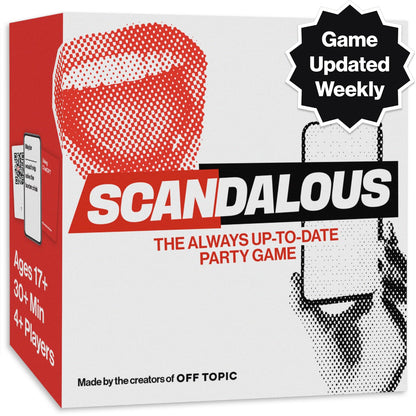 OFF TOPIC Scandalous Card Game for Adults couple - The Always Up to Date Adult Party Game - Hilarious Adult Game with Content Updated Weekly for Never-Ending Laughs