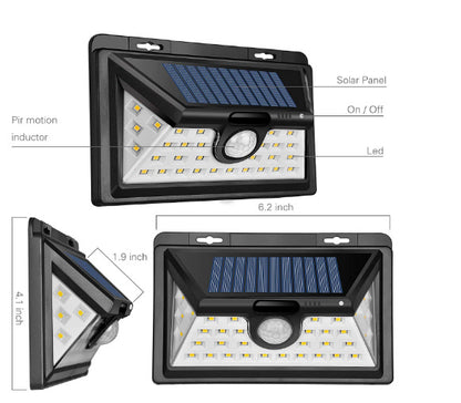 34 LED Solar Sensor Wall and Pathway Light