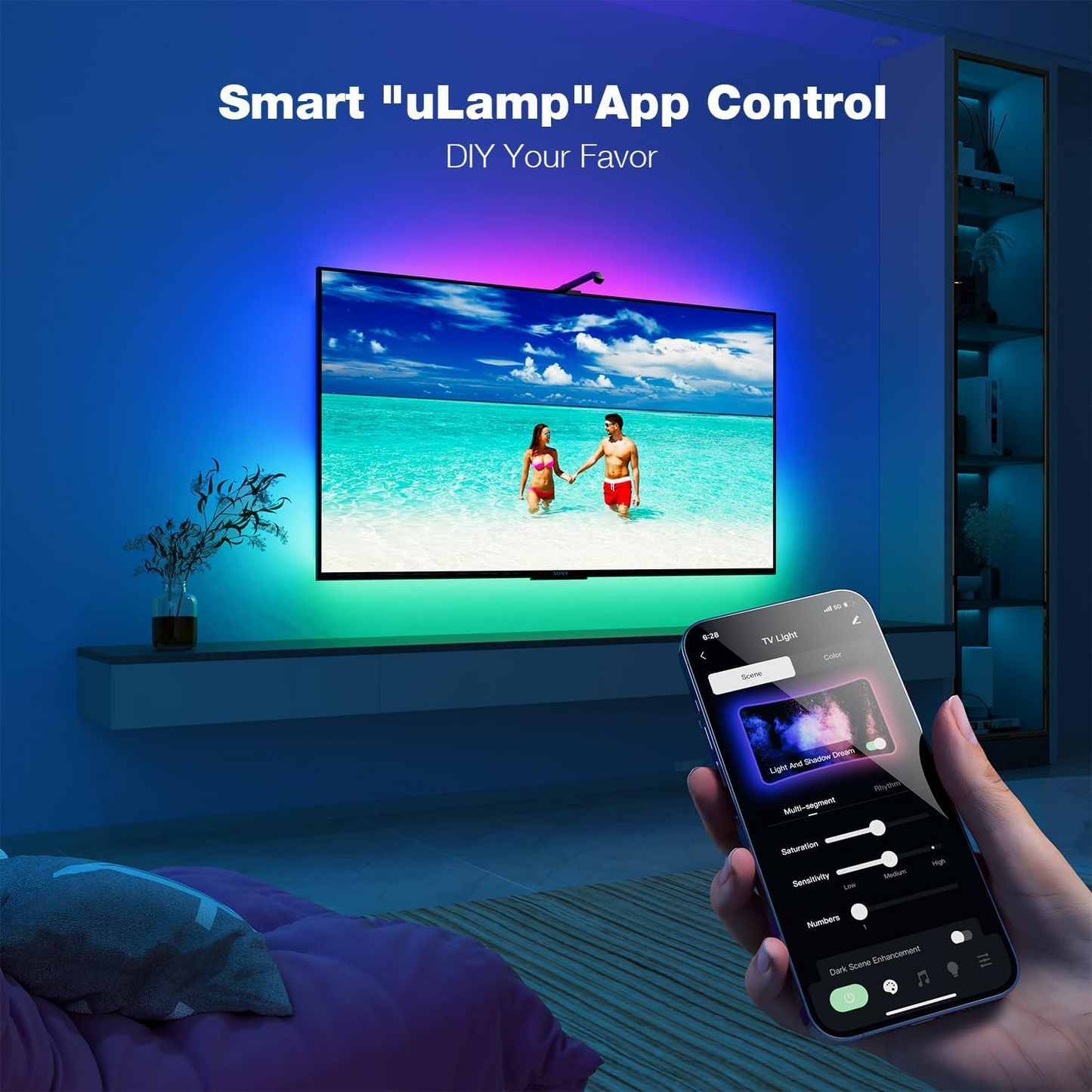 Immersive TV Backlight Kit USB Powered App controlled