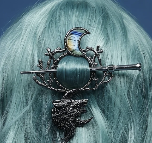 Wolf Moon Vintage Hair Pin (One Piece)