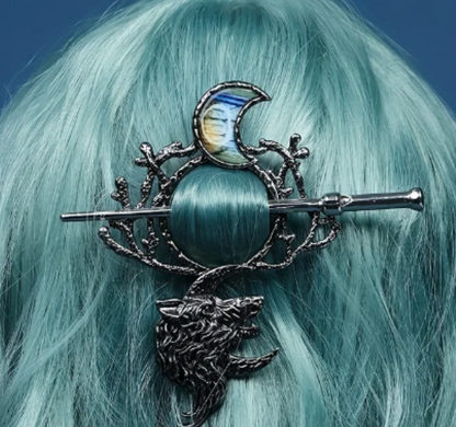 Wolf Moon Vintage Hair Pin (One Piece)