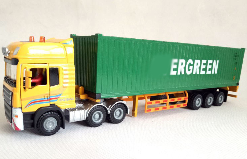 1:50 Scale Delivery Container Truck Model Toy Vehicle 28cm