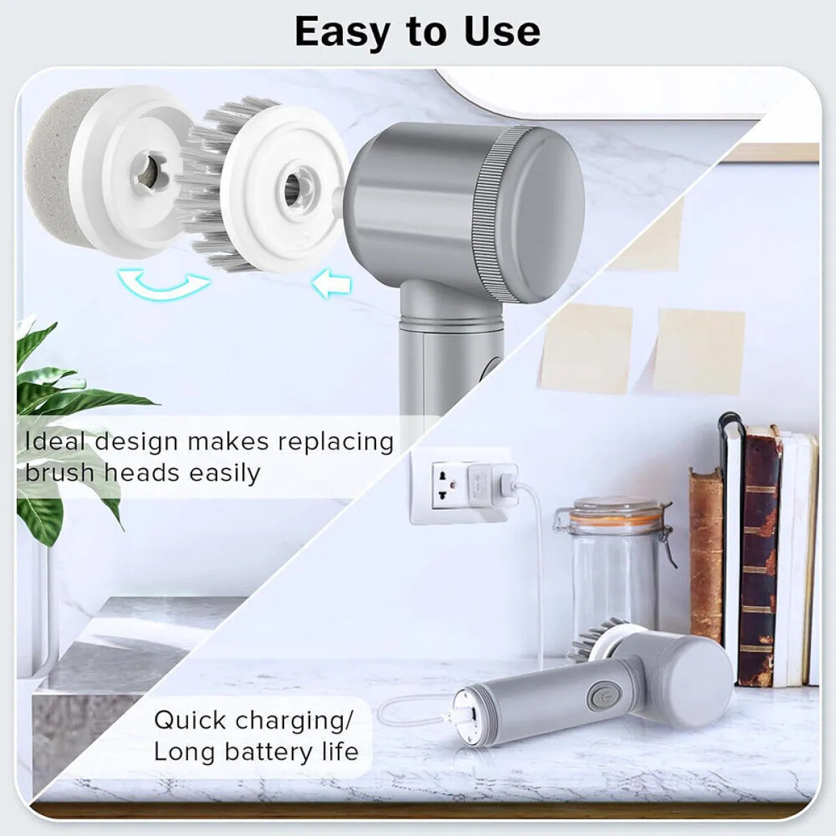 Rechargeable Electric Cordless Cleaning Brush car cleaning