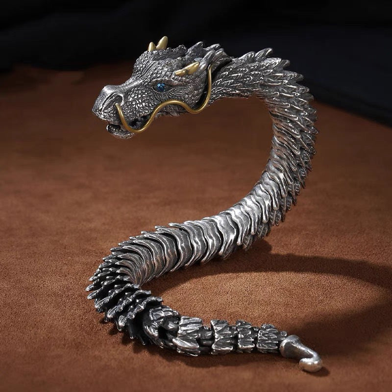 Vintage Handmade Dragon Bracelet for Men