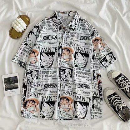 Anime One Piece Luffy Casual Couple Cardigan Top