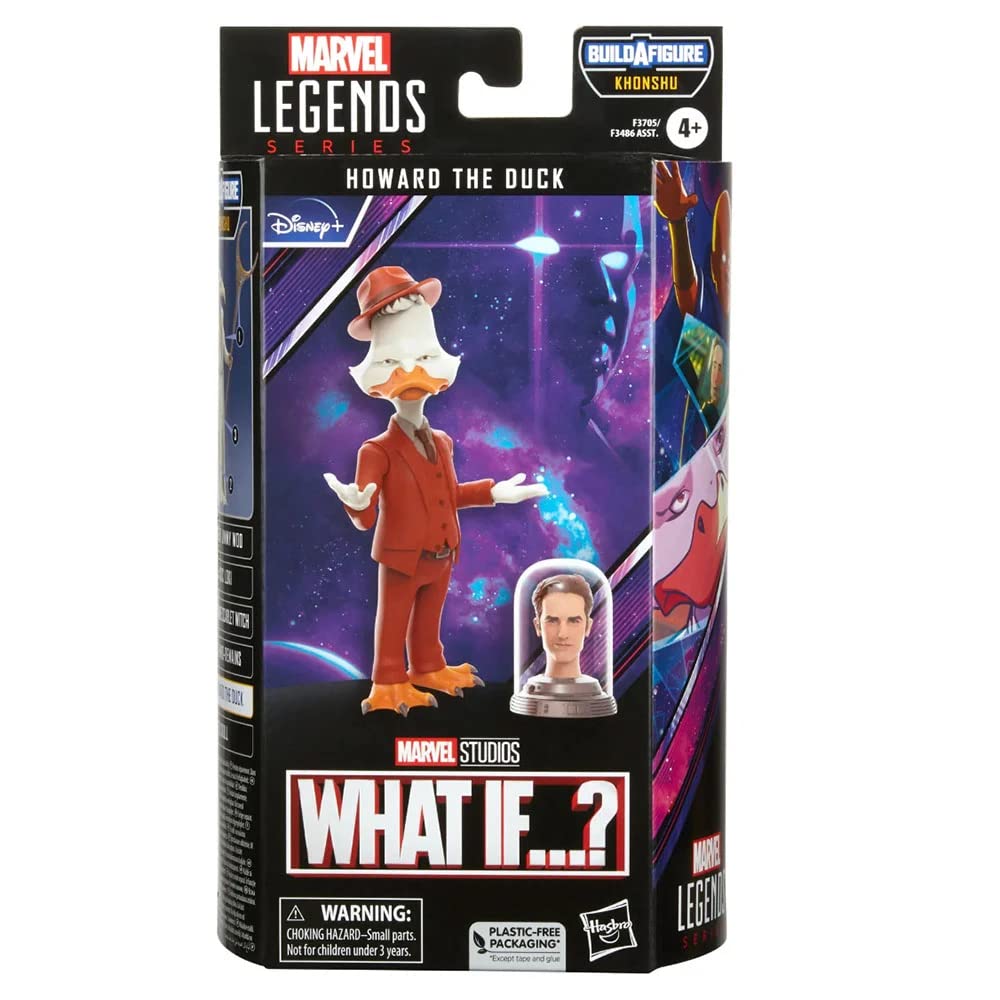 Marvel Legends Series MCU Disney Plus Howard The Duck What If Series Action Figure 6-inch Collectible Toy 2 Accessories and 1 Build-A-Figure Part
