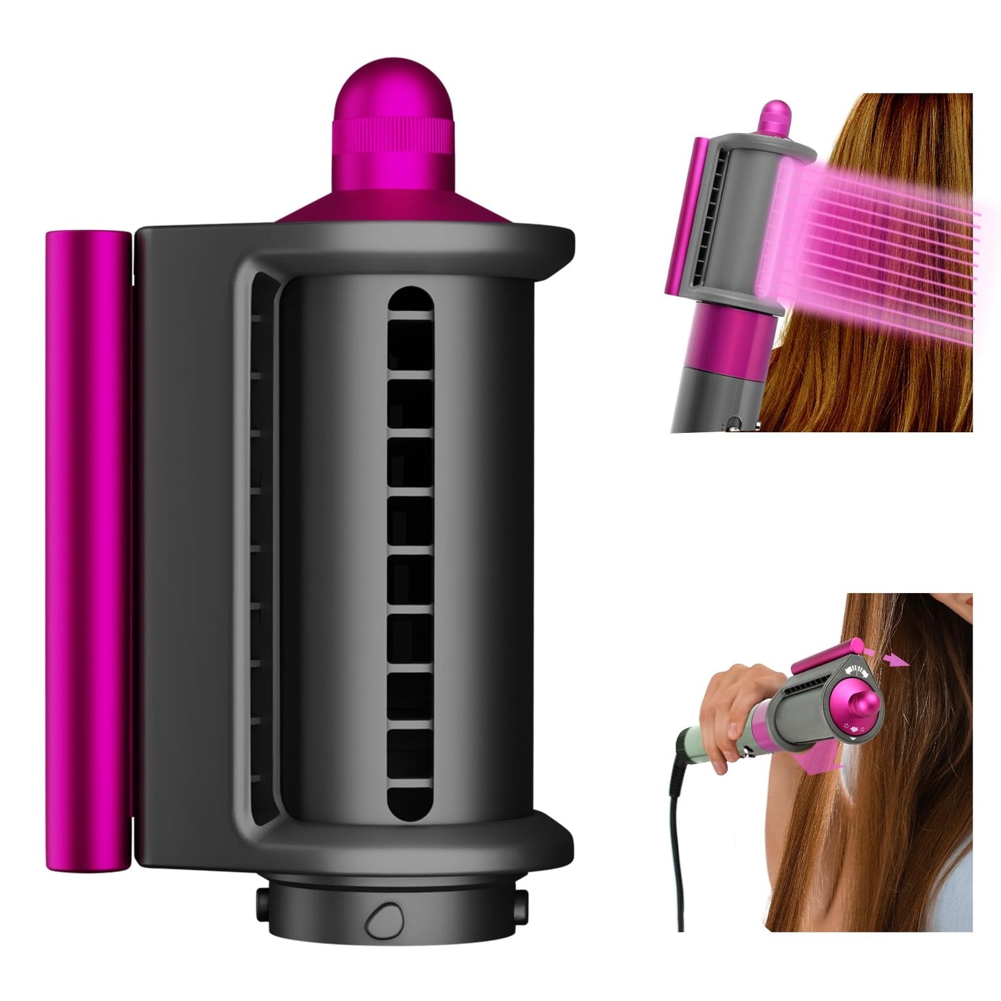 AFDD Anti-Flyaway Nozzle for Dyson Airwrap HS01/HS05 Smoothing Drying Styling Tool Compatible with Dyson Airwrap Styler 971895-01 Fuchsia
