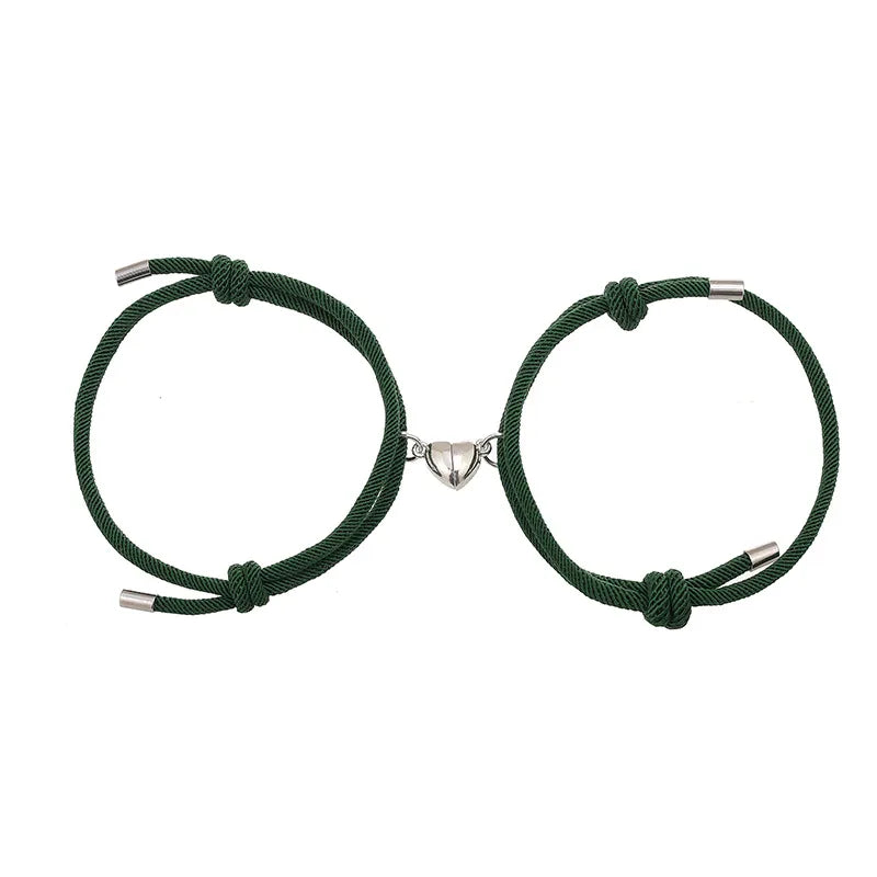 Alloy Love Magnet Suction Couple Bracelet birthday valentine romance gift