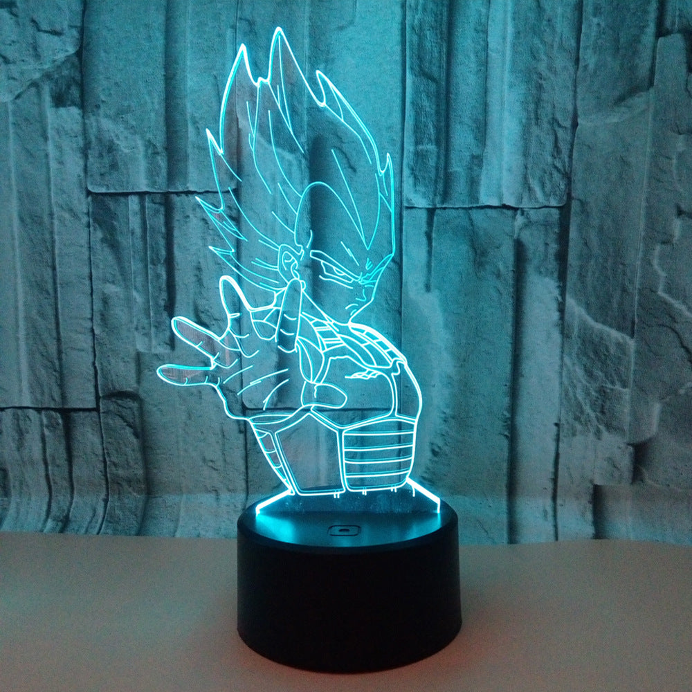 Vegeta 3D Dragon Ball Decor Light, LED Table Lamp
