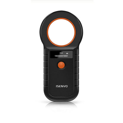 ISENVO Pet Micro Chip Reader Animal Lizard Snake Horse Cattle Pets Cat Dog RFID EMID Microchip Tag Scanner 134.2kHz 125kHz FDX-B(ISO 11784/11785) 15 Digits Pet Chip ID Scanner (190C)