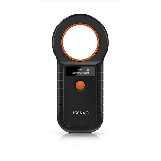 ISENVO Pet Micro Chip Reader Animal Lizard Snake Horse Cattle Pets Cat Dog RFID EMID Microchip Tag Scanner 134.2kHz 125kHz FDX-B(ISO 11784/11785) 15 Digits Pet Chip ID Scanner (190C)