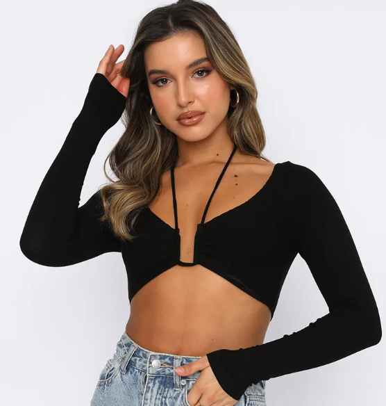 Women's Sexy Long Sleeve T-shirt woman women date couple party night clubbing