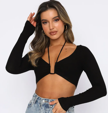 Women's Sexy Long Sleeve T-shirt woman women date couple party night clubbing