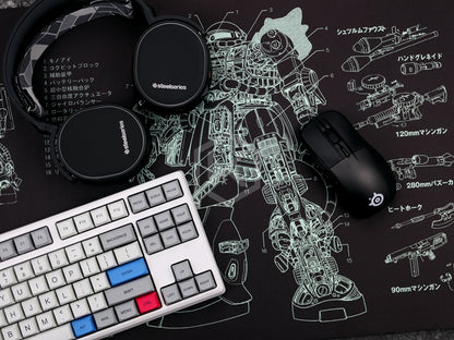 Gundam Oversized Non-Locked Edge Mouse Pad