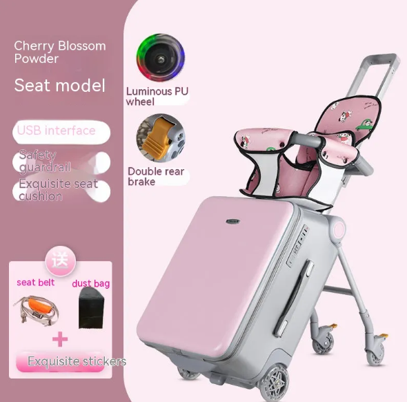 Kid Baby Ride-On Travel Trolley Suitcase 20inch