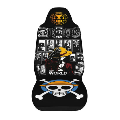JuliaJOwens Anime Car Seat Cover Vehicle Seat Car Seat Protector Universal Type Car Cushion Cover Car Seat Cover Suitable for Most Cars Black