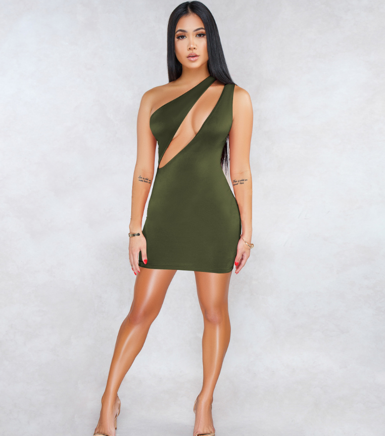 One-Shoulder Sexy Dress woman women date couple party night clubbing