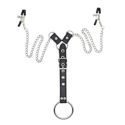 "Dual Nipple Clamps Adult Toy couple