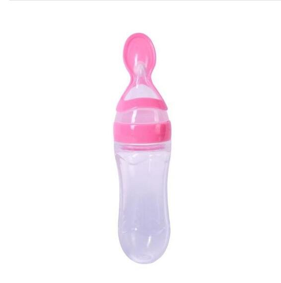 Silicone Baby Bottle, Rice Cereal Spoon, Feeding Bottle