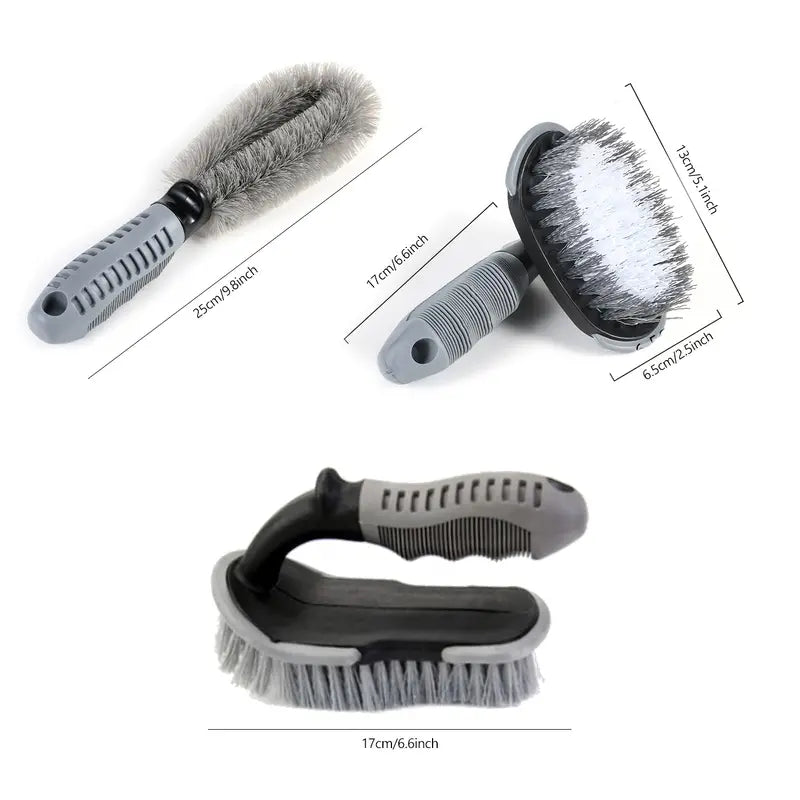 1pc Car Wheel and Rim Cleaning Brush - 9.8in automotive tire brush