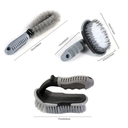 1pc Car Wheel and Rim Cleaning Brush - 9.8in automotive tire brush
