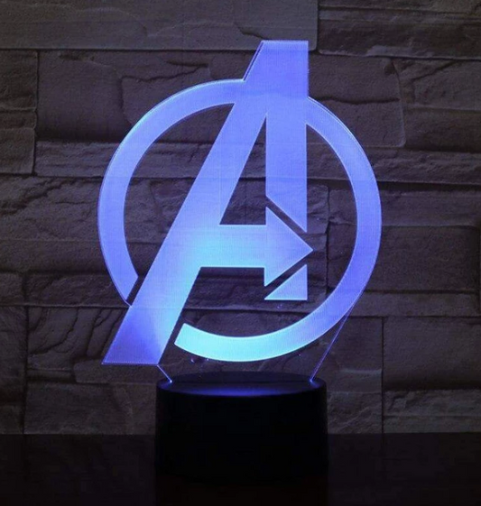 Marvel Avengers 3D Colorful LED Night Light HOME DECOR with remote control