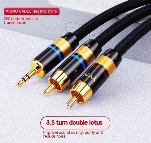 3.5mm to 2 RCA Audio Cable – Upgraded Versions for Computer and Speaker Connection