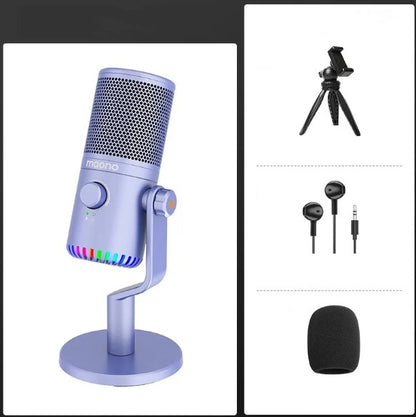Esports Microphone for Desktop Gaming RGB Light