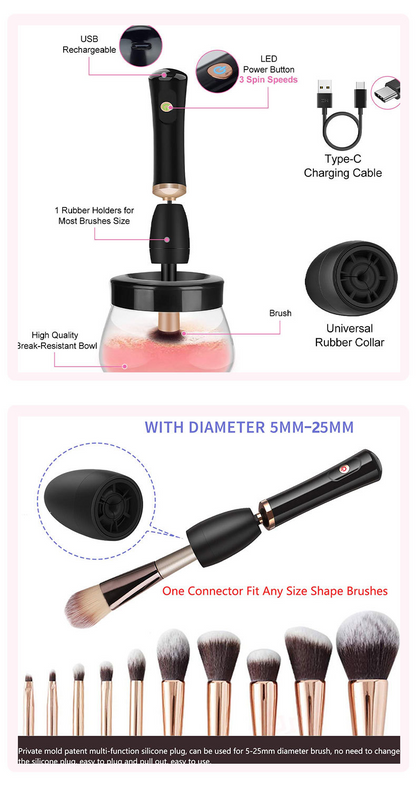 Electric Scrubber Brush Cleaning Machine IDEAL for make up brush cleaning