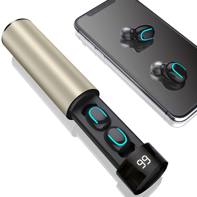 Intelligence Bluetooth 5.0 Noise Reduction Earbuds with Portable Power Bank