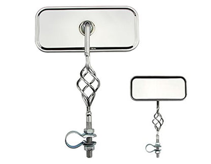 Lowrider Cage Rectangle Mirror All Chrome. Bike Mirror Bicycle Mirror Beach Cruiser Chopper Limo Stretch Bike BMX Track Fixie Mountain Bikes