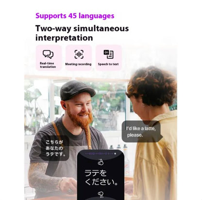 Intelligent AI Bluetooth compatible Earphone Noise Reduction Real-time Translation