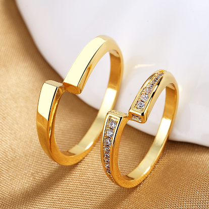 Fashion Plain Couple Rings birthday valentine romance gift