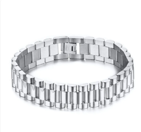 Men's Titanium Steel Geometric Bracelet birthday valentine couple gift